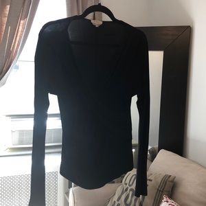Black wrap stretch Max Mara top